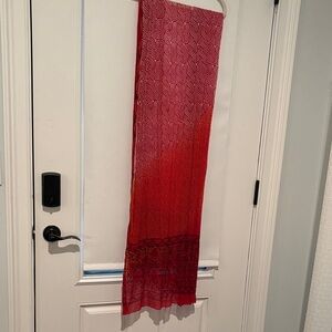 Red Patterned Scarf